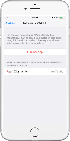 App iOS Champinter